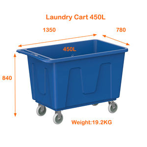 450l Plastic Commerciële Waskar Wielen Lading Opslagapparatuur Inclusief Wasmand Opslag Commerciële Wasmiddelen - Product Image 2