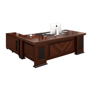 Juego de Muebles de Oficina de Lujo en Forma de L, Escritorio Clásico para Computadora, Escritorio Ejecutivo en Venta - Product Image 2