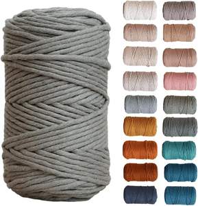 <span class=keywords><strong>Cuerda</strong></span> de macramé de un solo hilo <span class=keywords><strong>Cuerda</strong></span> de algodón Macramé Cordón de macramé trenzado de 5 <span class=keywords><strong>mm</strong></span> Cuerdas de algodón - Product Image 2