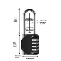 Vente directe usine – Cadenas à combinaison grand format à 4 chiffres pour porte d'entrepôt, modèle Bullhead créatif, vente en gros