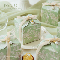 Boîte Rétro Bonbons de Mariage avec Ruban Paquet Faveurs Chocolat Cadeaux pour Invités Boîte à Bonbons de Fête