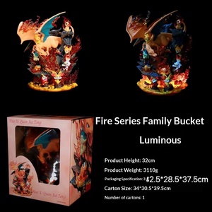 Figurine d'action PVC EGG Super Large Fire <span class=keywords><strong>Dragon</strong></span> GK Anime Model Ornaments Wholesale pour la série Fire Family Bucket - Product Image 2