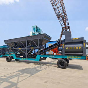Centrale à béton mobile de qualité professionnelle YHZS25, 25-180m3/h, mélangeur électrique JS500, système complet - Product Image 4