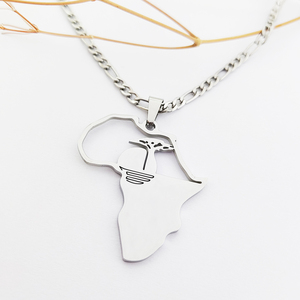 MUSE Pendentif de <span class=keywords><strong>carte</strong></span> d'Afrique Design de mode <span class=keywords><strong>Carte</strong></span> d'Afrique ANKH Symbole Cadeau de <span class=keywords><strong>carte</strong></span> Collier pour bijoux unisexes - Product Image 6