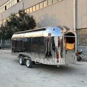 Heavy-Duty Stainless Steel Food Cart for Sale | Customizable Burger & <b>BBQ</b> <b>Trailer</b> with Easy Operation <b>Design</b> - Product Image 2