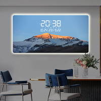 Nouvelle Horloge Murale Numérique 2026 pour Restaurant, Tableau Décoratif Rizhao Jinshan pour Salon, Horloge Murale de Fond, Peinture Décorative