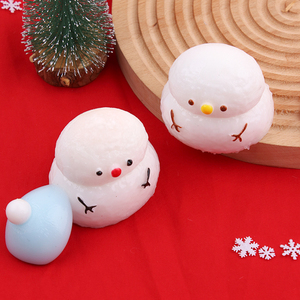 Creative <b>Red</b> Hat <b>Little</b> Sonwman Squishy Toy-super Sticky Portable Stress Relief Gift for Kids Adults Wholesale Squishy Toys - Product Image 3