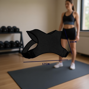 Sangles de protection dorsale noires SS20, taille unique, 15*17 cm - Product Image 1