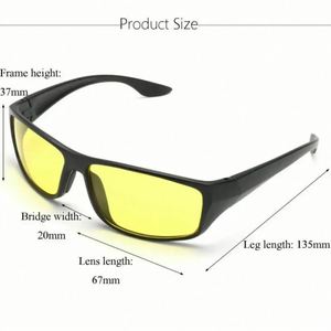 Lunettes de soleil de conduite de jour et de nuit unisexes personnalisées avec logo, protection UV, lunettes de vision nocturne pour hommes - Product Image 3
