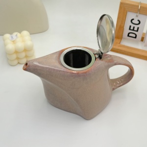 Tetera de Cerámica Hecha a Mano con Filtro, Tetera de Cerámica con Infusor, Juego de Café y Té, Cafetera de Cerámica de 700 ml, Juego de Té Árabe - Product Image 2