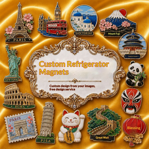 Aimants <span class=keywords><strong>de</strong></span> réfrigérateur en métal écologiques classiques personnalisés, souvenirs <span class=keywords><strong>de</strong></span> voyage en émail 3D pour la décoration <span class=keywords><strong>de</strong></span> monuments, cadeau promotionnel - Product Image 1