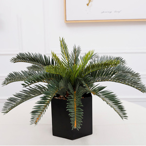 J-137 Grandi Piante Artificiali Verdi Cycas Revoluta, Foglie Singole di <span class=keywords><strong>Palma</strong></span> da Cocco Cycas, Albero di <span class=keywords><strong>Palma</strong></span> Artificiale Decorativo, Vendita all'Ingrosso - Product Image 1