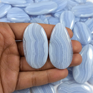 Natural Blue Lace Agate Cabochon Crystal Healing Loose Gemstone from Online Manufacturer Bulk Supplier - Product Image 1