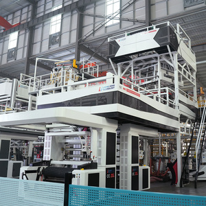 เครื่องเป่าฟิล์ม PE สามชั้นพร้อมการกระจายแบบสม่ำเสมอเครื่องอัดรีดฟิล์มหดเครื่องทำถุงพลาสติก - Product Image 6