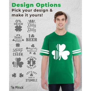 T-shirt personnalisé pour la Saint-Patrick, maillot vert pour hommes avec motif, nom personnalisé, numéro 17 - Product Image 5