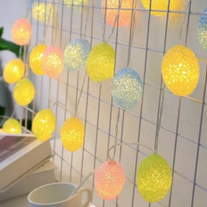 Guirlande lumineuse LED oeuf de riz de Pâques chambre d'enfant Lampe à piles de vacances Décoration chambre de bébé atmosphère guirlandes lumineuses décoratives