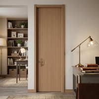 Porte intérieure légère de style moderne en MDF peint, insonorisée, finition française, anti-déformation, pour chambre à coucher