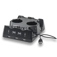 Soporte de estación de carga para controlador 4 en 1 de para PS4 PSVR VR Move Quad Charger para controlador PS MOVE