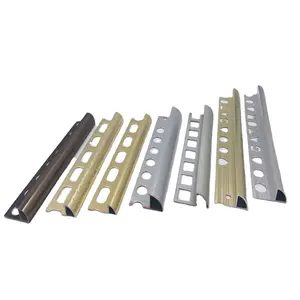 Decorative Special Extruded Aluminum Profile Quadrant tile edge profile silver color aluminium tile trim for tiles