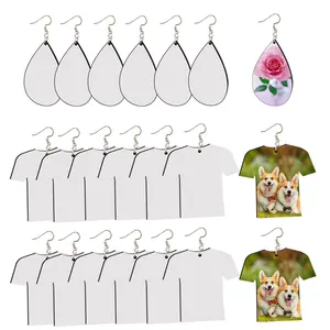 Wholesale MDF Sublimation Earring Blanks with Earring Hooks Jump