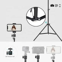 Tripod ponsel 1.6M murah, dudukan tripod dengan lampu cincin selfie