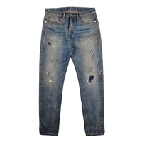 Lotfeel Haute Qualité Vintage Denim Marque Nom Designer Détruit Jeans Pantalon Hommes Stretch Selvedge Denim Jeans