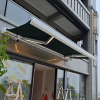 Auvent commercial rétractable automatique en alliage d'aluminium et acrylique, personnalisable, 7x4m, 7x3.5m, 7x3m, 7x2.5m, 7x2m, avec projection de 6m