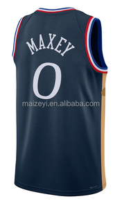 Camisetas de Baloncesto Personalizables y Transpirables de la Mejor Calidad para Hombre, Estilo Tyrese Maxey, para Niños - Product Image 2
