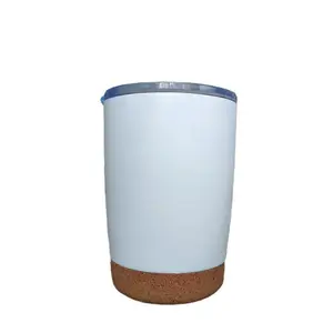 16 унций индивидуальный кружка с пробковой подошвой-термос из нержавеющей стали с двойными стенками с пробковой подошвой тепловой кофе стакан