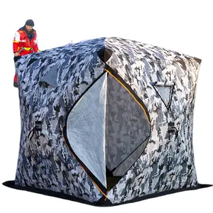 Refugio de caza automático de camuflaje al aire libre, tienda de pesca en hielo para acampar, impermeable, 2021