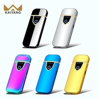 KY 2023 Vente Flash Briquet Électronique Portable à Écran Tactile, Rechargeable USB, Coupe-Vent