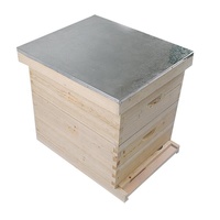 Productos de colmena de abejas, colmena de madera para apicultura con caja profunda, colmena de abejas bañada en cera