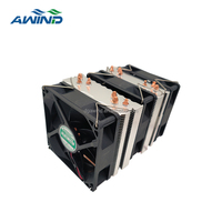 Low Profile Server kipas Hitam 1/2/3 Chipset Cpu murni pendingin penyerap panas dengan kipas untuk Pc Intel Lga 2011 Radiator