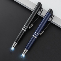 Nouveauté Stylo à bille de bureau en métal de luxe Stylo promotionnel pour stylet LED Cadeau publicitaire 1.0mm Largeur d'écriture Vente en gros LED Li