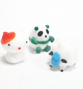 Perles de verre Lampwork faites à la main en gros, faible MOQ, figurines miniatures de Noël en art populaire - Product Image 5