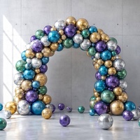 Ballons en latex métalliques chromés épais de 10 pouces pour décoration de fête d'anniversaire, vente en gros