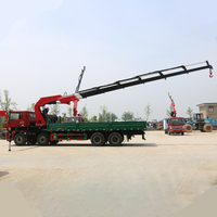 Sertifikasi CE ISO Shacman Delong Truk Derek 24 Ton 8x4 dengan Knuckle Boom Hydraulic Loader