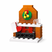 Ensembles de blocs de construction personnalisés Cheminée de Noël pour enfants Jouet de construction STEM Briques DIY OEM Kit de modélisme de vacances Cadeau