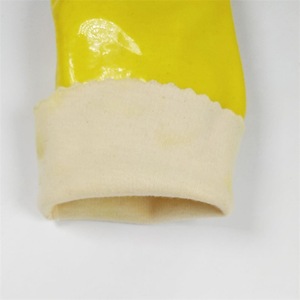Guantes de Seguridad Industriales Borg 128, Recubiertos de Goma y Algodón, Protección Química Total - Product Image 1