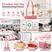 Sac fourre-tout en toile rose écologique en gros, personnalisable avec logo, sac de courses en coton – Offre spéciale