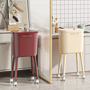 Yeni Gelen Eller Serbest Çöp Kovası - Ekstra Büyük Kapasiteli, Tekerlekli Uzun Tasarım, Ev Kullanımı İçin, Oturma Odası ve Yatak Odası İçin Uygundur - Product Image 4