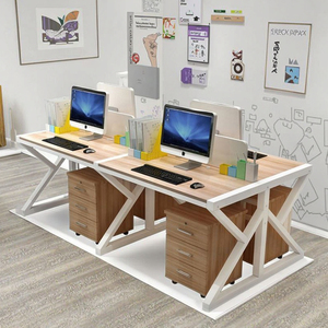 Escritorio de ordenador de oficina de madera barato de moda AILICHEN con gabinete extraíble - Product Image 3