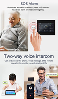 Système d'Alarme Tuya Écran IPS de 4.3 Pouces Système d'Alarme GSM Wifi pour Sécurité Domestique Rappel Vocal Écran Tactile Compatible Alexa Google Home