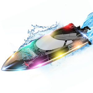 Perahu RC Bercahaya Kecepatan Tinggi 2.4GHz dengan Kecepatan Maksimum 30Km/jam, 5 Mode Pencahayaan, <span class=keywords><strong>Reboot</strong></span> Otomatis dan Demo untuk Kesenangan Balap di Kolam Renang - Product Image 5