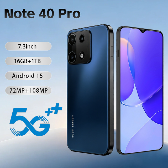 2026 New Note40 Pro 5G Smartphone 16GB+1TB 108MP 7800mAh Android 15 Global Unlocked Gaming Phone