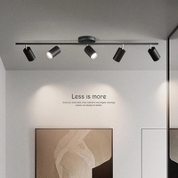 Lustre LED moderne GU10 pour salon, chambre à coucher, éclairage de décoration, lustre noir et blanc, luminaire de cuisine