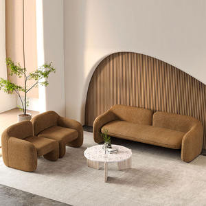 Sofá de Hotel en Forma de U, Tapizado en Terciopelo, Espuma de Alta Densidad, Mueble Versátil para Recepción y Salón - Product Image 1
