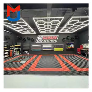 Dalles de sol de garage en PP, surface parquet, antidérapantes, imperméables, écologiques, autocollantes, 40x40cm pour usage intérieur - Product Image 2