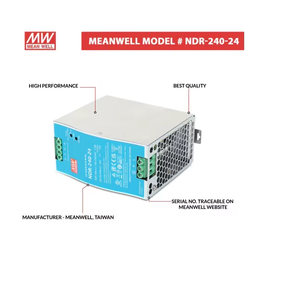 Fuente de Alimentación Mean Well SMPS NDR 240 24 24V 10A 240W, Montaje en Riel DIN, Convertidor de CA a CC con Carcasa Metálica para Uso Industrial - Product Image 2