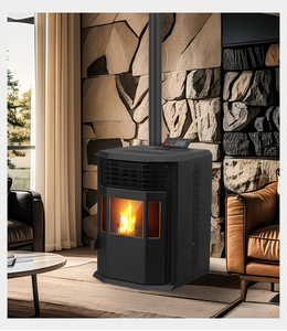 10kW automatique moderne intérieur brûleur à <span class=keywords><strong>bois</strong></span> biomasse poêle à granulés <span class=keywords><strong>chauffage</strong></span> <span class=keywords><strong>central</strong></span> de l'eau autoportant pour cheminées domestiques cheminée - Product Image 2
